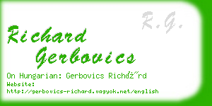 richard gerbovics business card